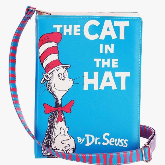 Dr. Seuss Cat in the Hat Blue Crossbody Bag - Picture 1 of 12